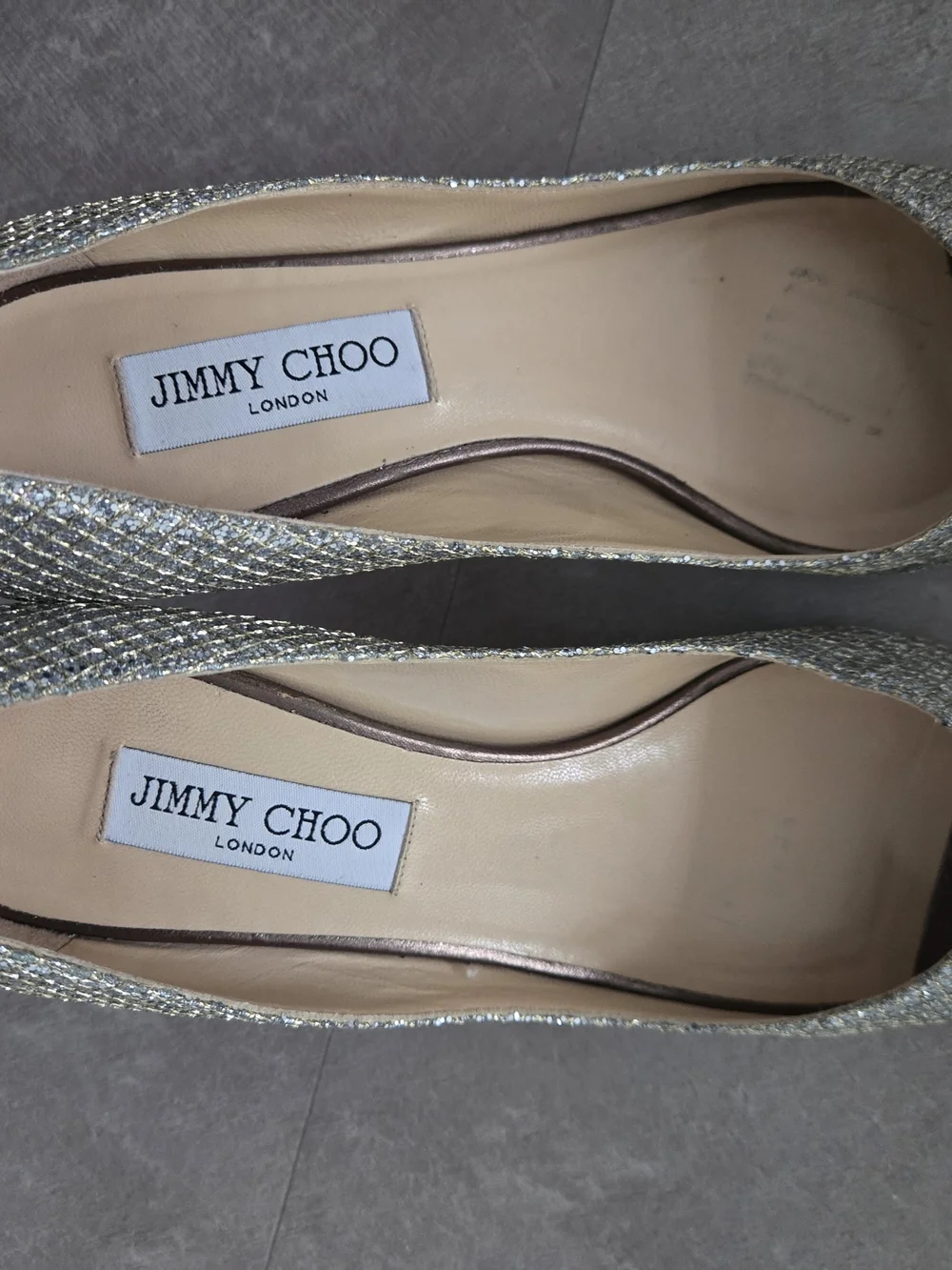 Jimmy Choo Champagne Isabelle Peep-Toe Pumps - Picture 7 of 8